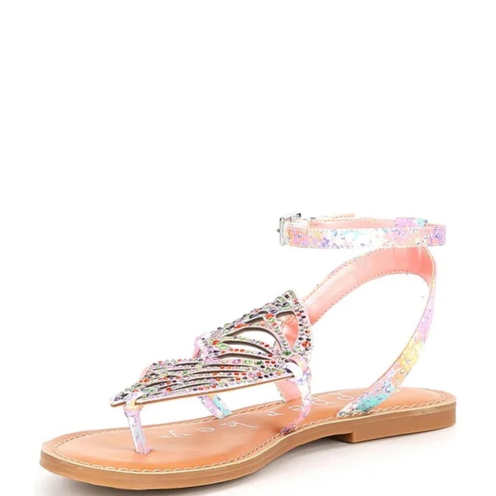 Copper Key
Flutter Rainbow Rhinestone Embellished Butterfly Sandals - Picture 3 of 9